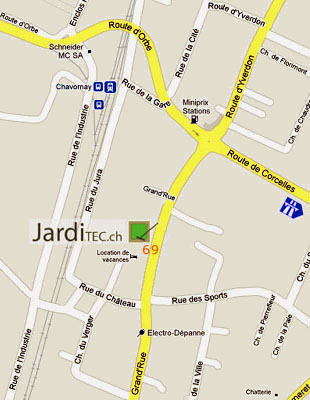 Plan d'acc�s � Chavornay avec itin�raire Google Maps (cliquer ICI)