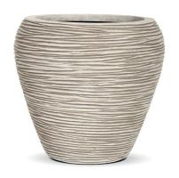 Otello, 31xH28cm - Blanc strill�, r�sine ciment