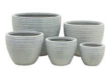 Rillen, 45cm - Gris cannel�, r�sine ciment
