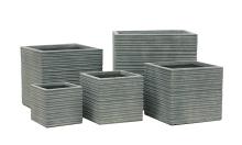 Rillen, 29xH29cm - Gris cannel�, r�sine ciment