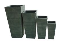 Rillen, 35xH73cm - Couleur granit, cannel�, r�sine ciment