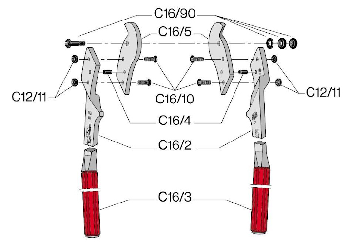 Couteau de rechange (pi�ce) Felco C16 - C16/5, coupe c�bles