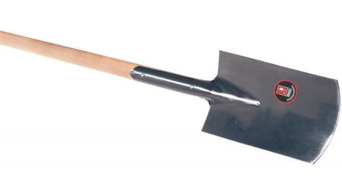 B�che de jardinier - Ideal,galvanis�e, manche en fr�ne 100cm, 285x185x180mm