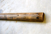 Latte demi-ronde - L 300 cm / 100 mm brun