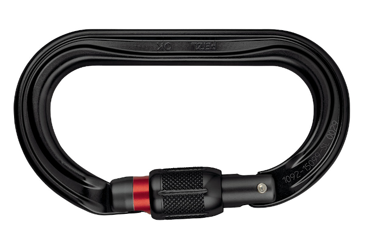 Mousqueton OK Petzl screw - ovale noir