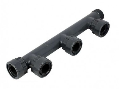 Collecteur 3 vannes  - 1m. x 4 unions 1f. Dura