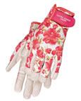 Gants rouges (Classic) large - Gants en cuir de ch�vre avec dos en �lasthane � motifs, �lastique au niveau du poignet, pour travaux divers de jardinage. 