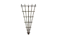Espaliers de roses - Vert, en forme de V, acier 5mm�, plastifi�s, avec 4 supports et vis, 150/75cm 