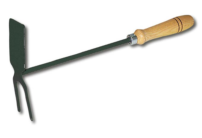 Balais � feuilles - En acier, 11 dents, 230mm, manche 76cm
