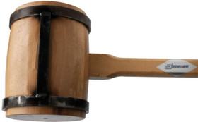 Maillet en bois - Bois dur coll�, 135mm�, cercl� 2 fer 8mm �pais.manche en h�tre 90cm