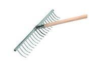 R�teau � foin 125cm - M�tal l�ger,dents rondes,125cm larg,fixation manche r�glable,manche tilleul 240cm