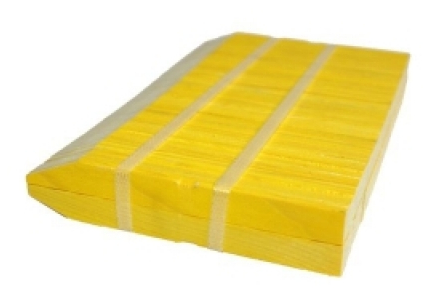 Etiquettes bois � planter 16x2 cm - 100pc jaune